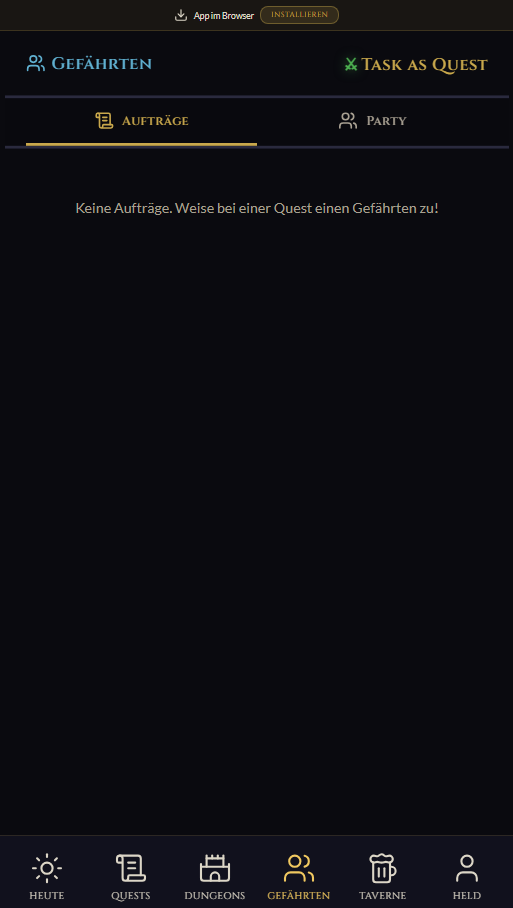 Gefährten-Ansicht