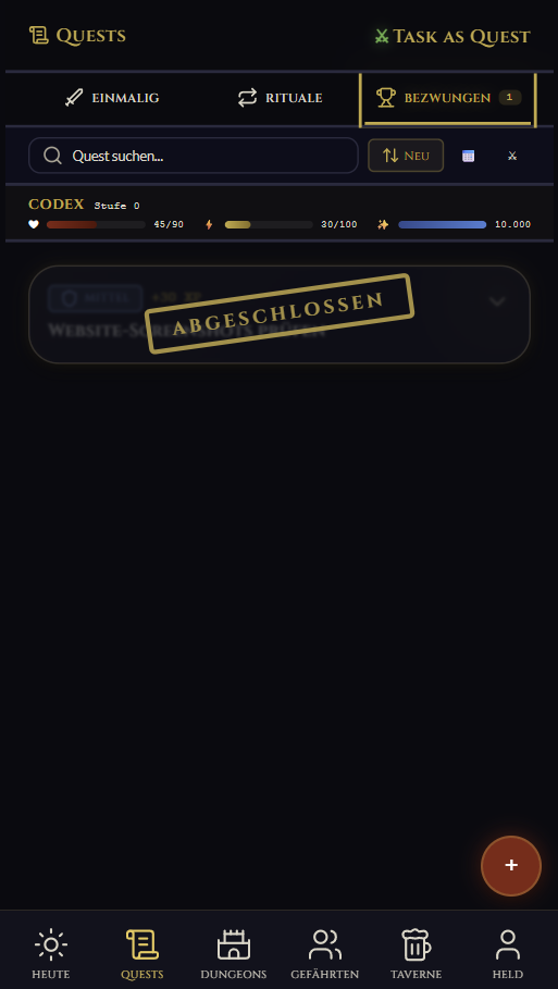 Abgeschlossene Quest